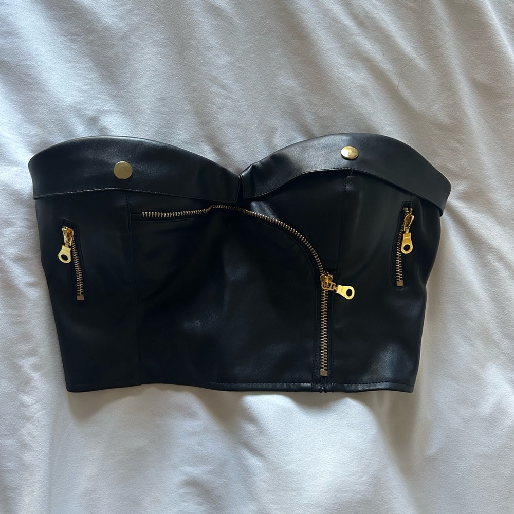 Superdown Moto Corset in Black